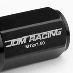 20 PCS M12X1.5 53MM Tall Black Aluminum Lug Nuts with Caps & Adapter