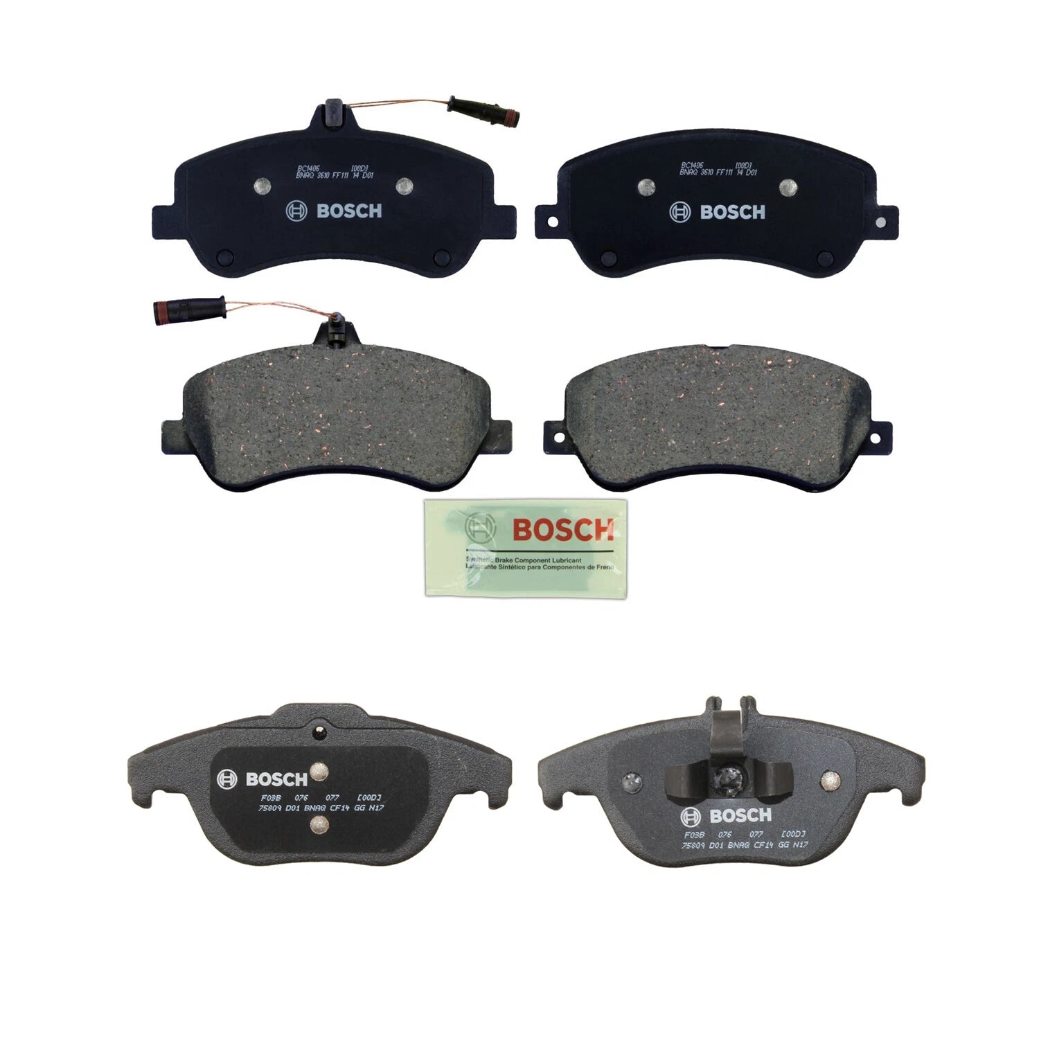 Bosch Quietcast Brake Pad Kit for Mercedes W204 GLK250 350 (2009–2015)