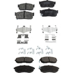 Set of 4 Ceramic Brake Pads for Nissan Altima (1993–2001)