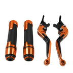 Folding Extendable Brake Clutch Levers & Handlebar Grips for Suzuki RF600R (1993-1998)