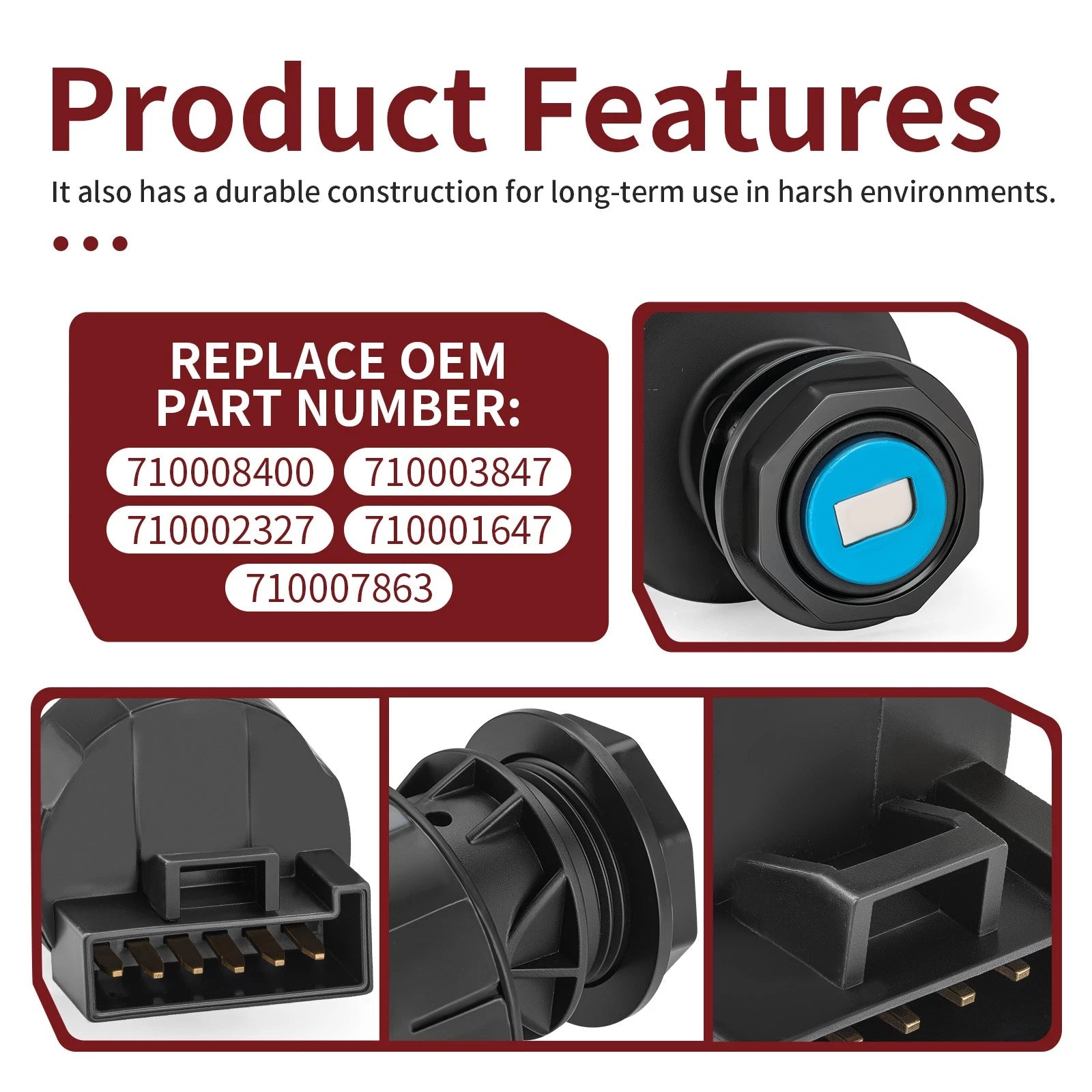 Ignition Key Switch for Can-Am Commander 800/800R, Maverick 1000/1000R (2011–2023)