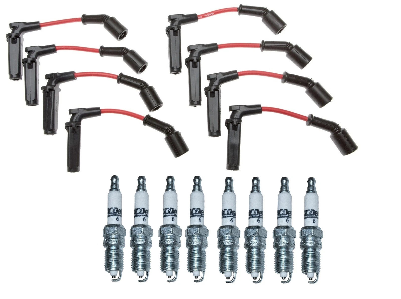 Pro Ignition Wire Set & ACDelco Rapidfire Spark Plugs Kit for Chevy Impala (V8)