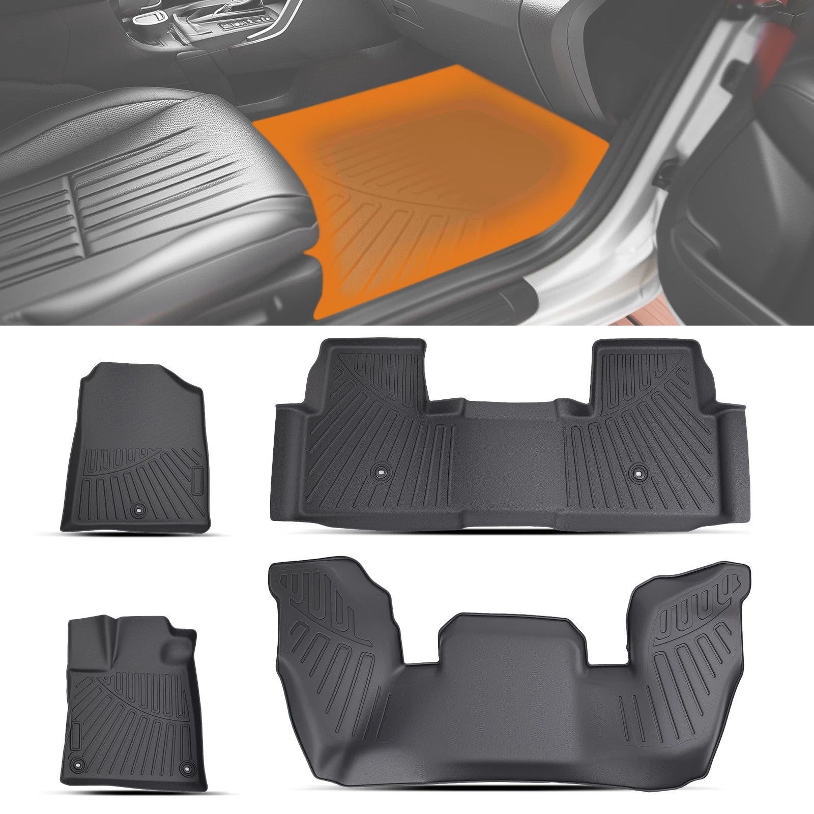 All Weather Floor Mats Liner for Honda Pilot (2023–2025) TPE Anti-Slip