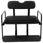Rear Flip Seat Kit for EZGO Golf Cart TXT (1994.5–Present) - Black Cushions