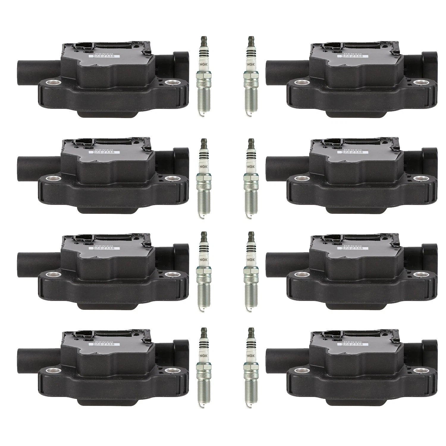 Set of 8 Ignition Coils & NGK Iridium Spark Plugs for Camaro CT5 CTS V8