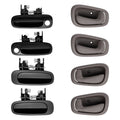 Outside & Inside Door Handle BLACK/GRAY for 98–02 Toyota Corolla (1998–2002)