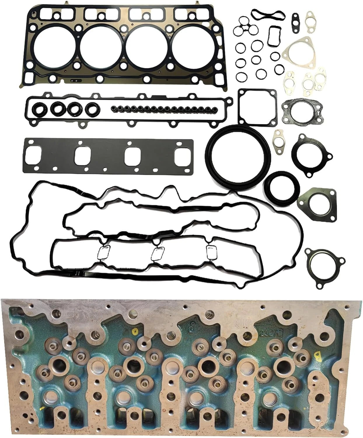 Cylinder Head & Full Gasket Kit for Doosan Daewoo D34 D34P D34NAP (–)