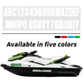 4X Boat Registration Numbers & Letters Decal Stickers 3" White