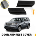 Rear Door Panels Armrest Cover for Honda Pilot (2009–2015) Black Microfiber