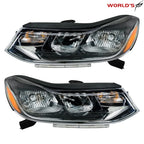 Set of 2 Halogen Headlights for Chevrolet Trax (2017–2020) Chrome Housing