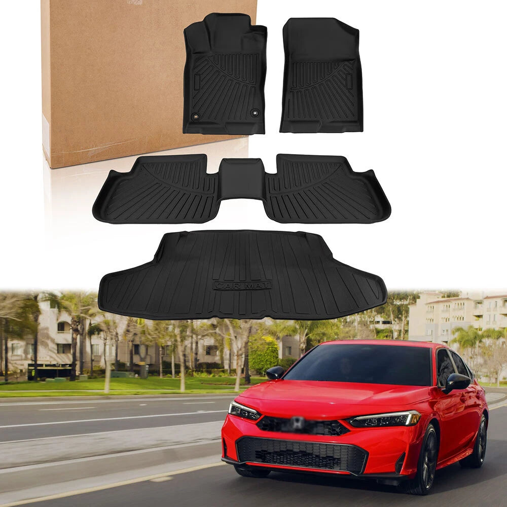 Set of 2 3D Cargo Mats for Honda Civic Sedan (2022–2025)