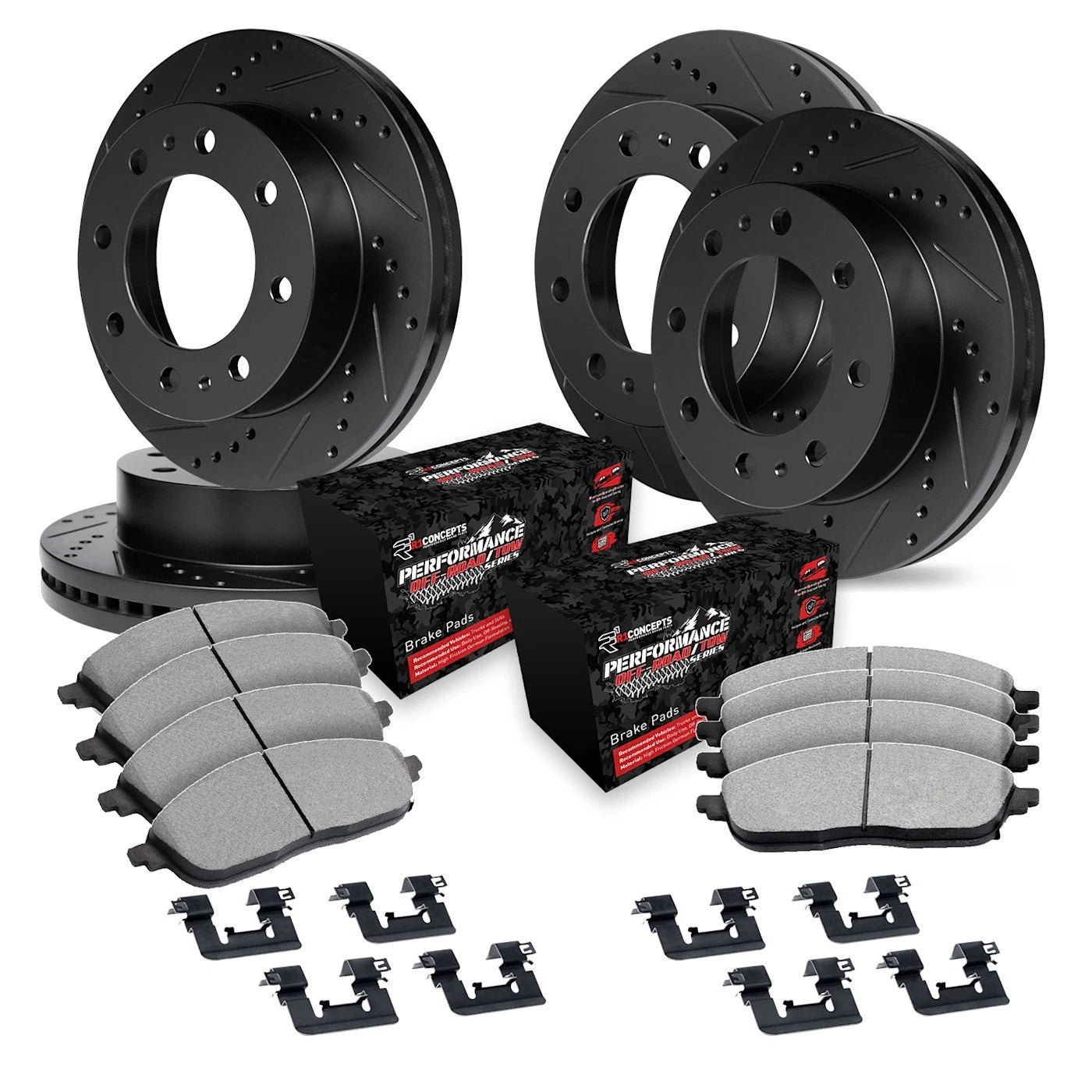 Set of 4 Brake Disc and Pad Kits for WHVH2 (Front & Rear)