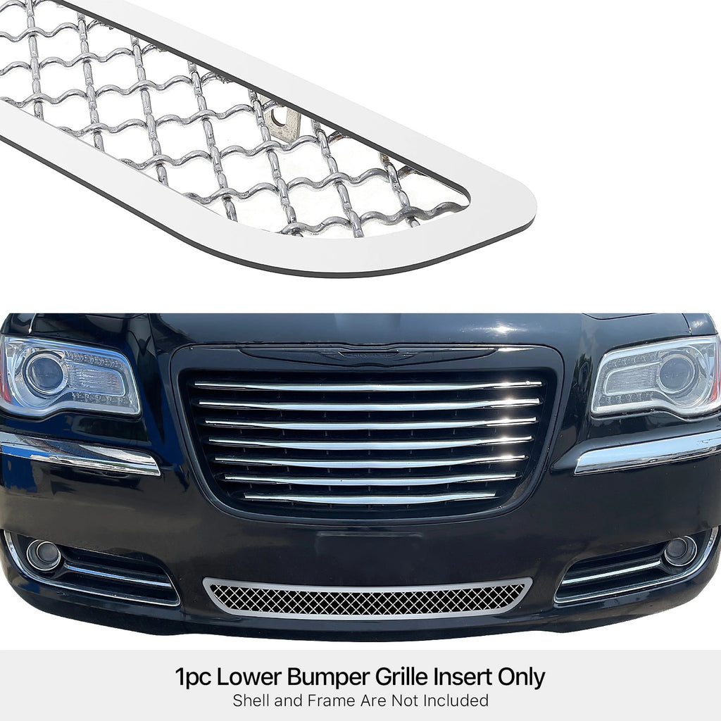 Lower Stainless Chrome Mesh Grille Insert for Chrysler 300/300C (2011-2014)
