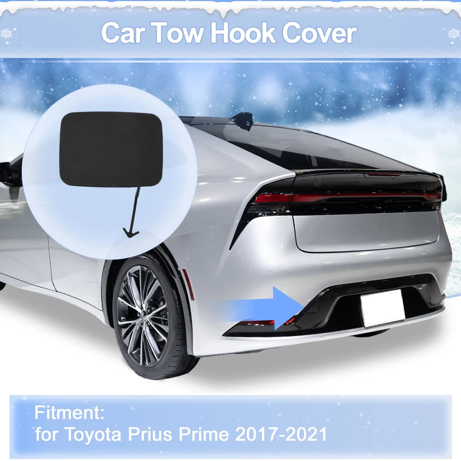 Left Rear Tow Hook Cover Cap for Toyota Yaris (2003–2005) No. 5272152010