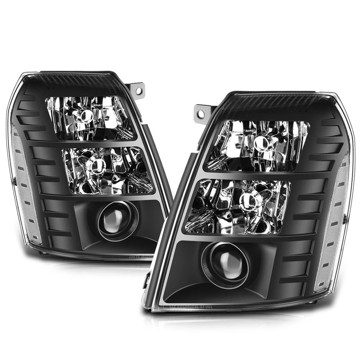 Clear Corner HID Projector Headlights for Cadillac Escalade ESV EXT (2007–2014)
