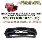 Front Upper Bumper Grille for RAM 1500 (2019–2024) Black