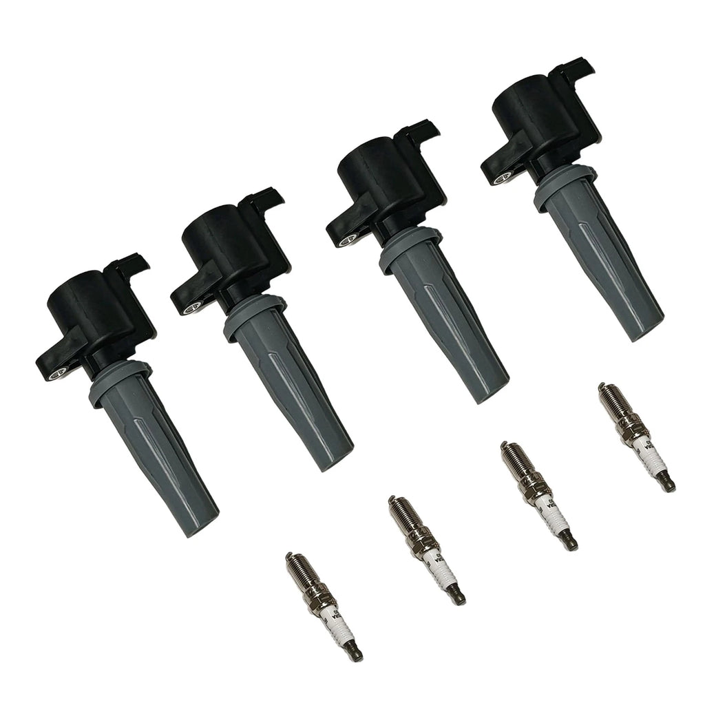 Set of 4 Ignition Coils & 4 Iridium Spark Plugs for Ford Escape Transit Focus