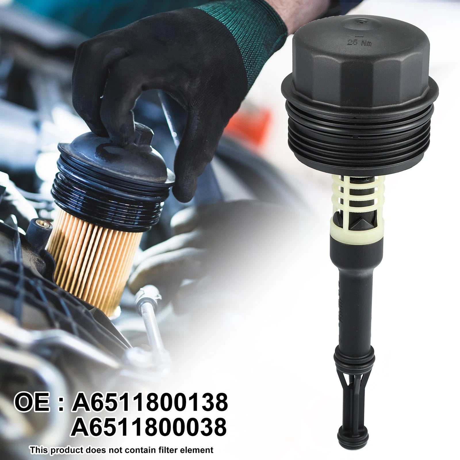 Oil Filter Cap Cover A6511800138 A6511800038 for Mercedes-Benz Sprinter (2007–2018)