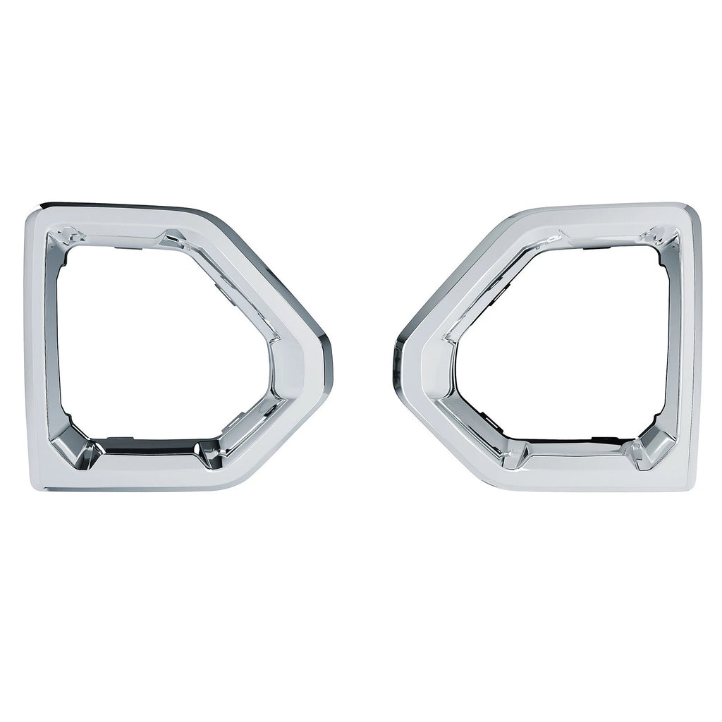 Set of 2 Front Fog Light Outer Bezel Covers for GMC Sierra Denali SLT (2019–2022) Chrome