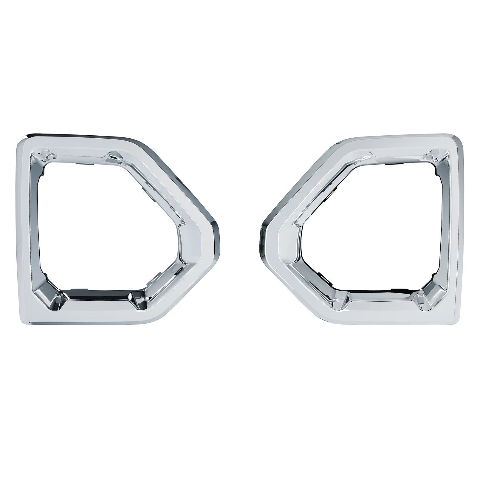 Set of 2 Front Fog Light Outer Bezel Covers for GMC Sierra Denali SLT (2019–2022) Chrome