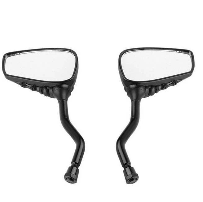 Set of 2 Skull Rearview Side Mirrors for Honda Shadow VLX 600 VT600C VTX1300C