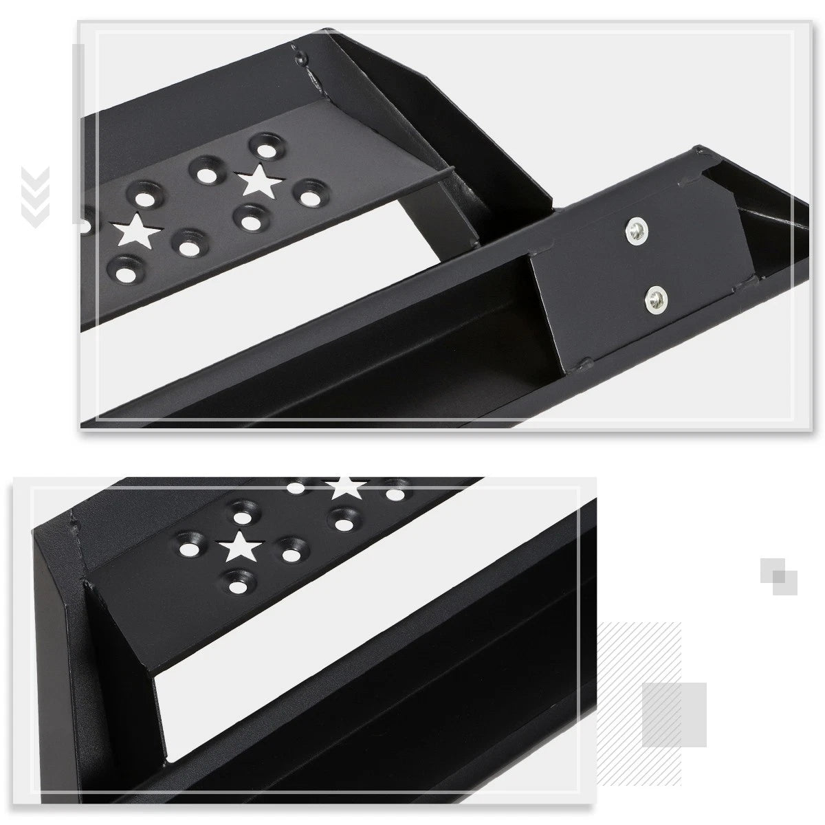 Rear Step Bumper Face Bar for Ford F-150 Fleetside (2004–2006) Black