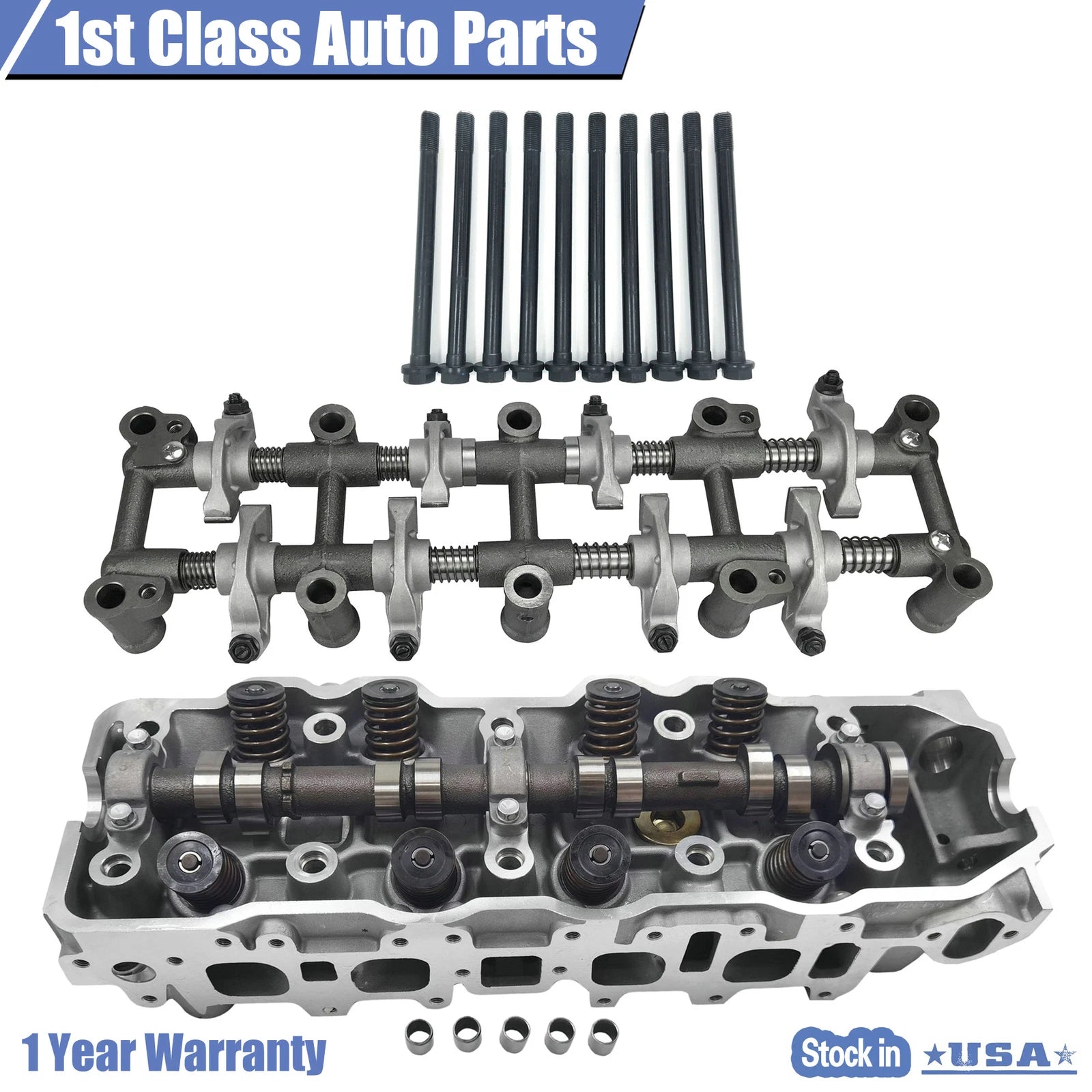 Complete Cylinder Head Rocker Arm with Head Bolts for Toyota 4Runner (1984–1995)