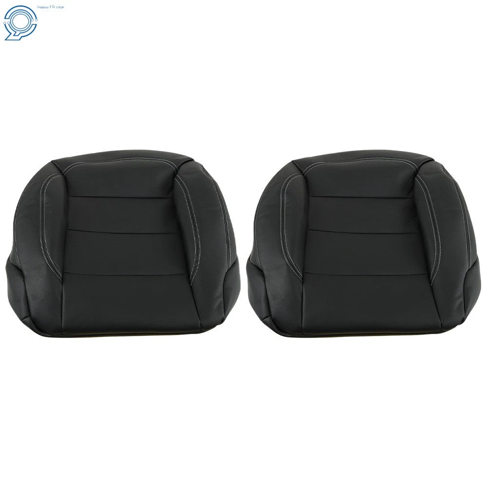 Set of 2 Front Seat Covers for Mercedes Benz ML350 ML550 (2012–2015) Black Leather
