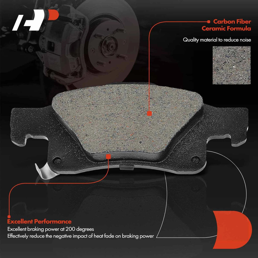 Rear Disc Brake Rotors & Ceramic Pads for Jeep Grand Cherokee (2018–2020)