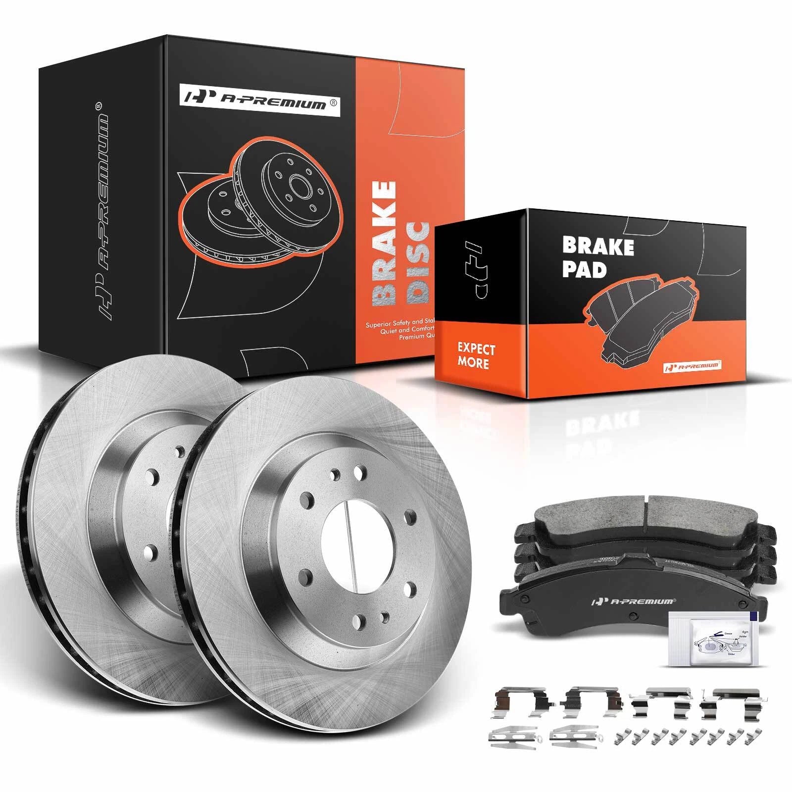 Front Disc Brake Rotors & Ceramic Pads for Chevy Trailblazer (2002–2009)