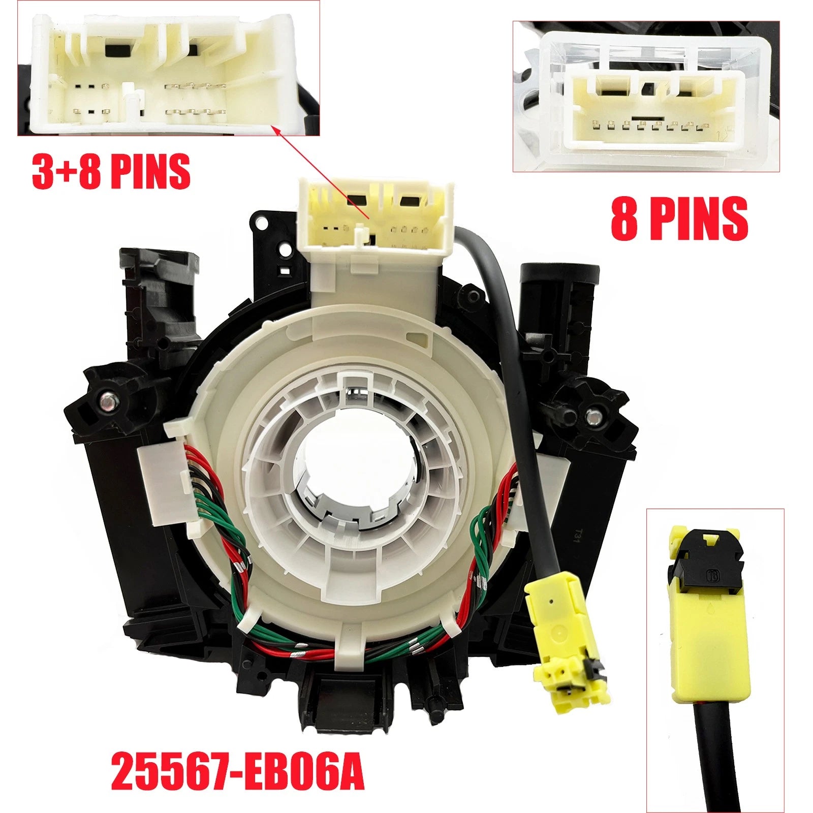 Clock Spring 25567-EB06A for Nissan Pathfinder Tiida X-Trail (2005–2014)