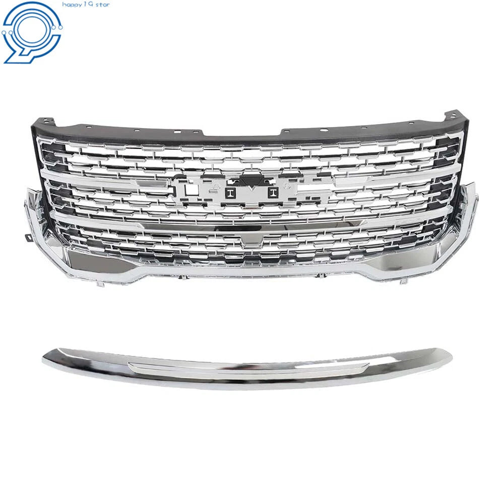 Front Upper Grille for GMC Acadia (2020-2022) Denali & Hood Molding