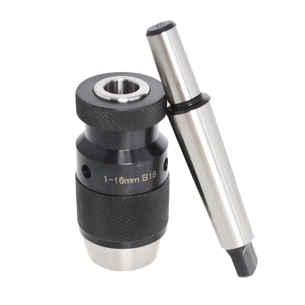 Keyless Precision Self Tighten Lathe Drill Chuck for MT3-B18 (1-16)