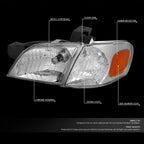 Chrome Headlight + Amber Corner + LED DRL Fog Light Set for Venture/Silhouette (1997–2005)