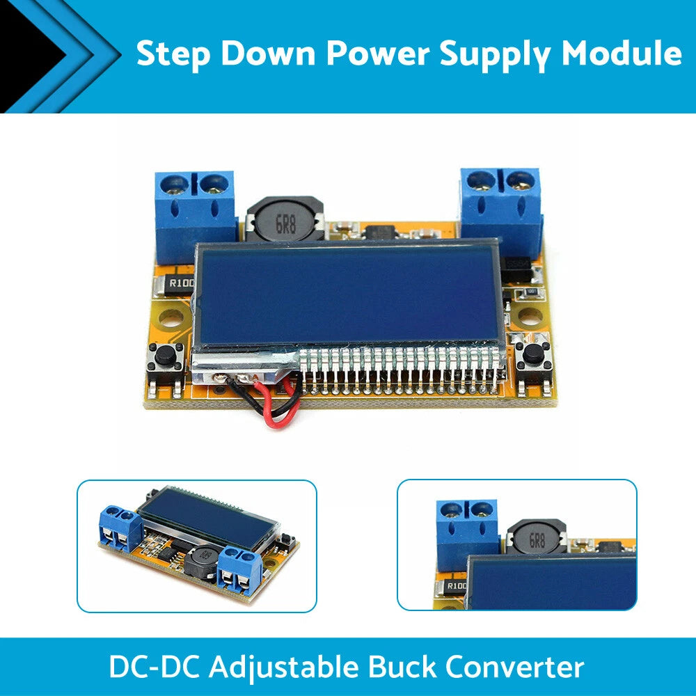 DC-DC Buck Converter Step Down Power Supply Module for 12V 24V 48V (LCD)