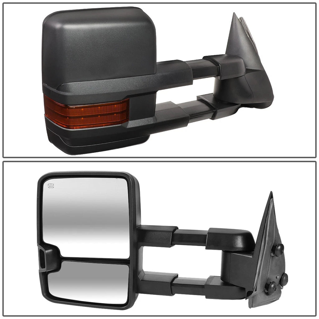 Power Heated LED Turn Signal Towing Mirror for Chevy Silverado GMC Sierra (1999–2002)