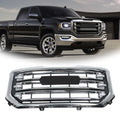 Plastic Front Bumper Grille for GMC Sierra 1500 (2016–2019) Chrome 23496236