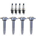 Set of 4 Denso Ignition Coils & Spark Plugs for Chrysler Dodge