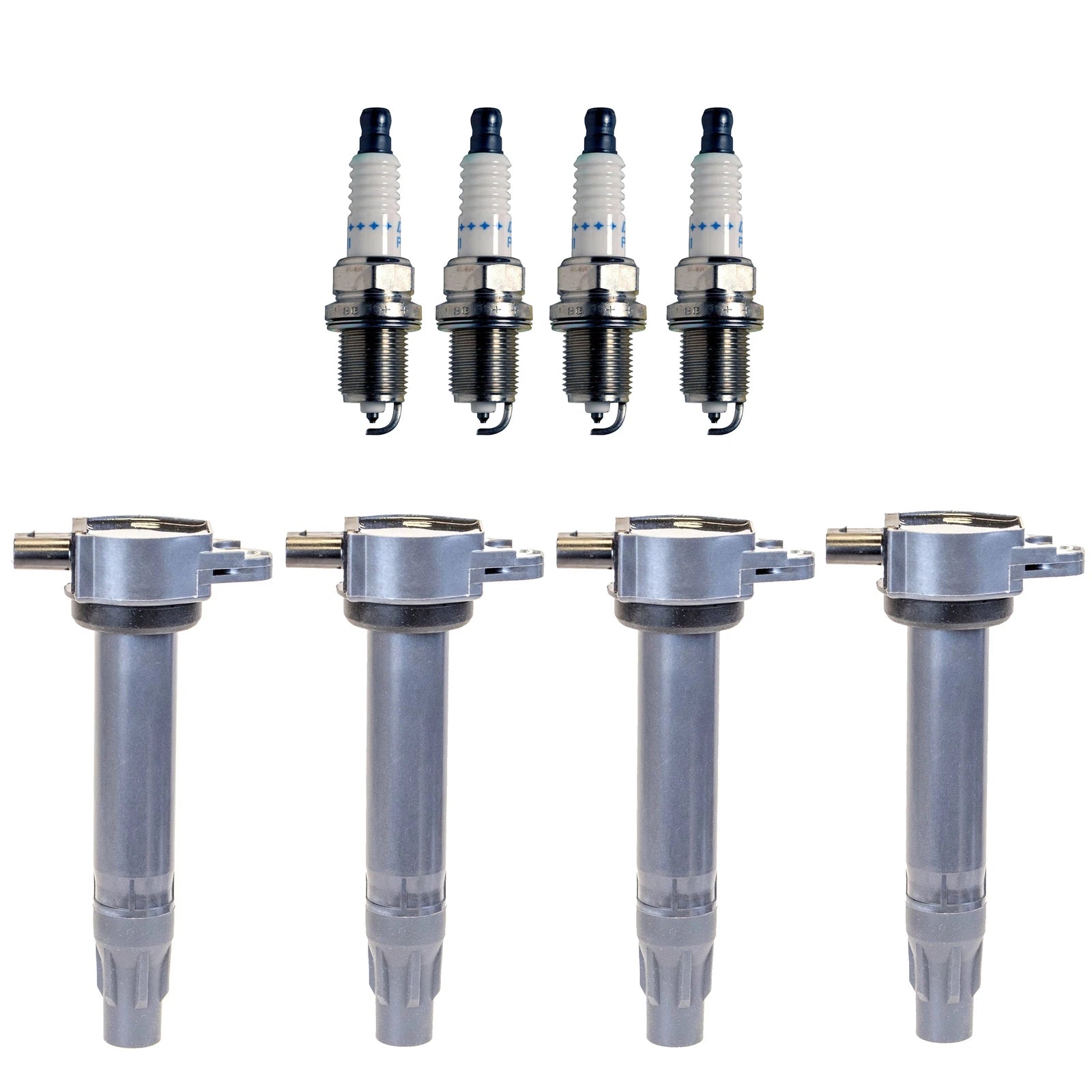 Set of 4 Denso Ignition Coils & Spark Plugs for Chrysler Dodge