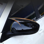 2X Gloss Black OX Horn Side Rearview Mirror Cover Trim for Nissan Altima (2019–2022)