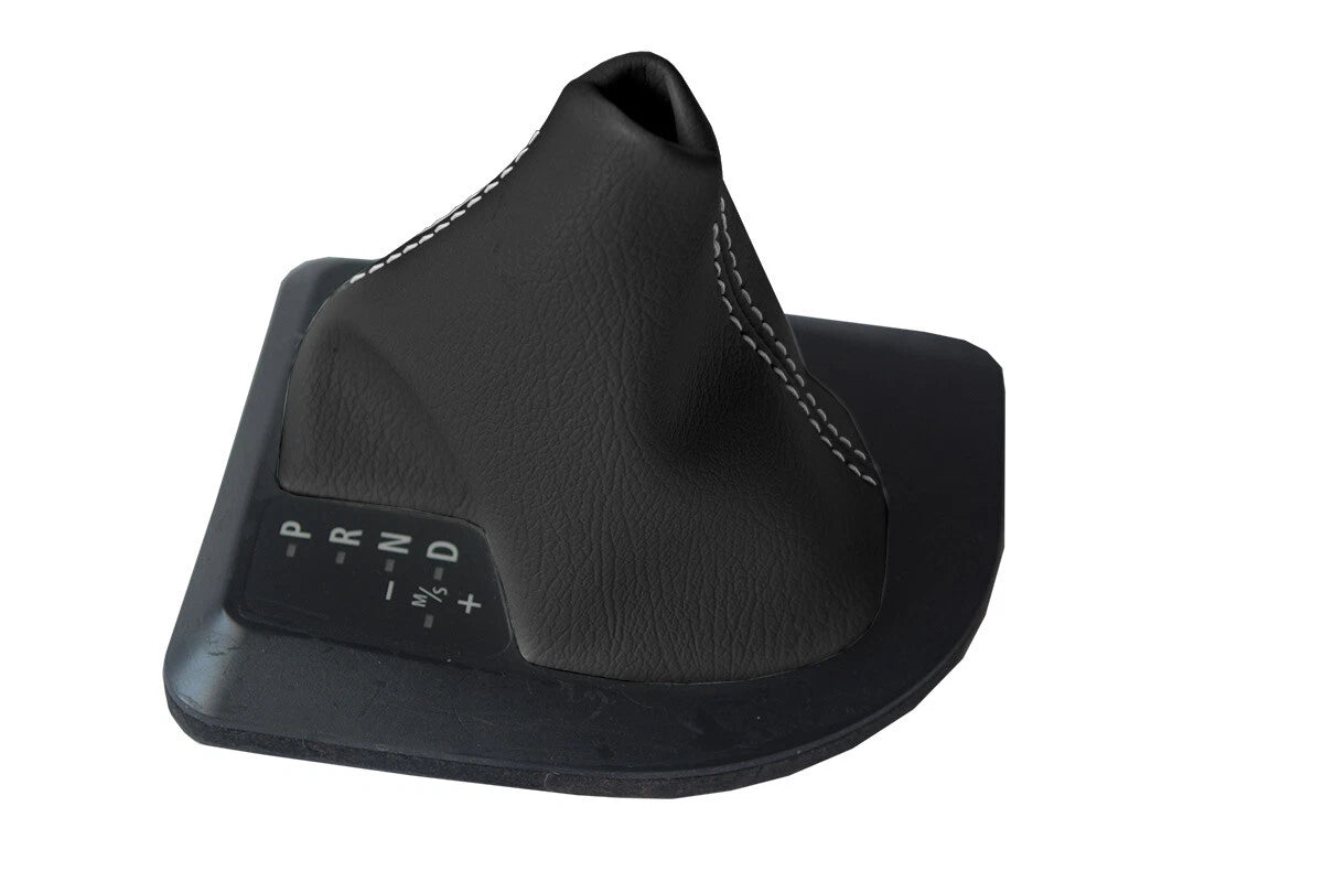 Leather Automatic Shift Boot Cover for BMW X3 (2003–2010) Gray Stitch