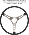 Steering Wheel Replacement for 1956–1962 Chevrolet Corvette Charcoal 15 Inch