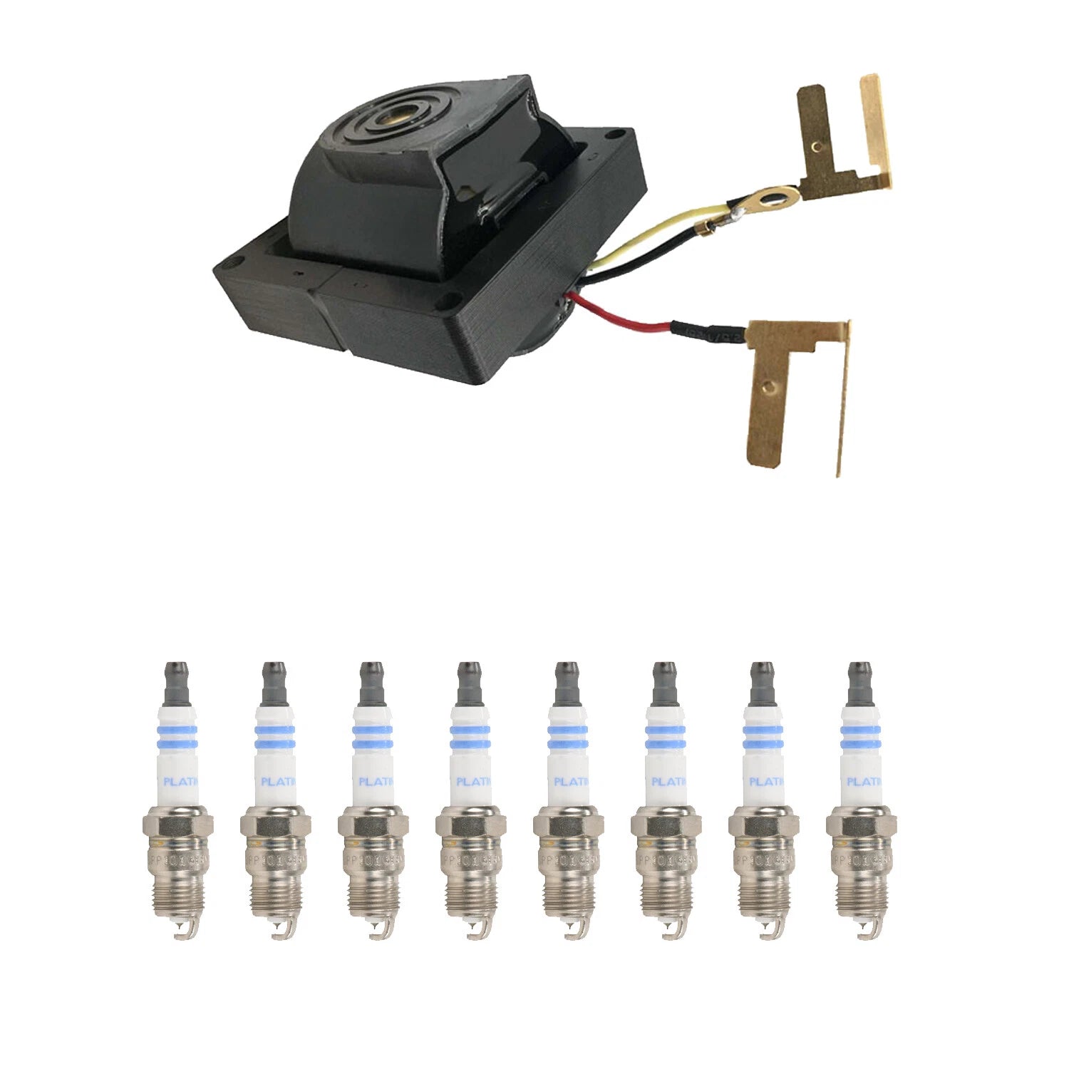 Set of 8 Hitachi Ignition Coils & Bosch Platinum Spark Plugs for C20 C2500 K10 Regal V8
