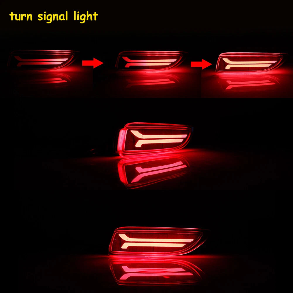 Red LED Rear Reflector Brake Signal Lights for Toyota Corolla Lexus CT200h (2011–2013)