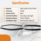 4X Window Visor Kit for Hyundai Elantra (2017–2020) Black Rain Guards