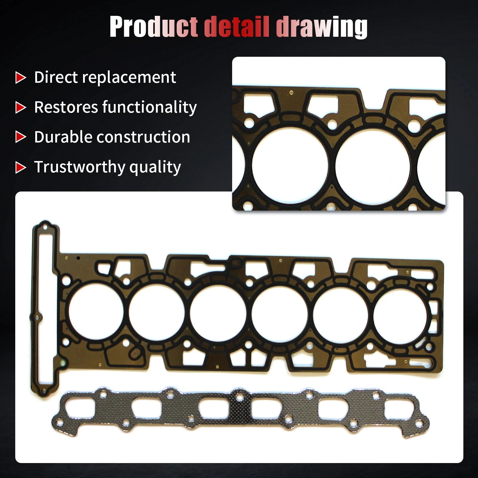 Engine Head Gasket Set for GMC Envoy Chevrolet Trailblazer (2002-2005)