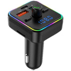 Wireless FM Transmitter MP3 Player with USB A & C Fast Charger for Universal Use