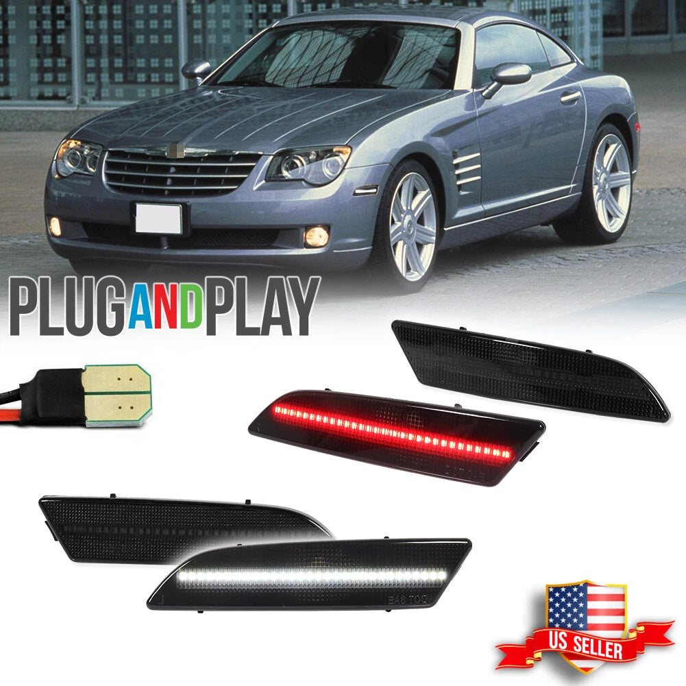 Smoke LED Side Marker Lights for Chrysler Crossfire (2004–2008)