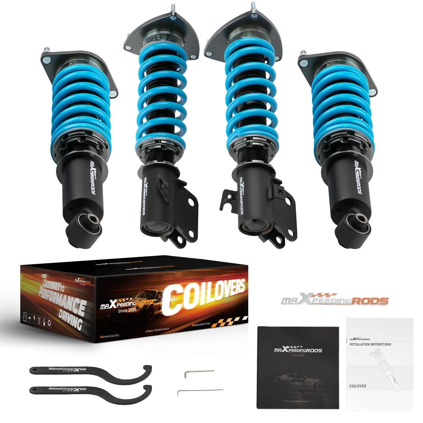 Coilovers Kit 24 Way Damping Adjustable for Subaru Impreza WRX (2008–2014)