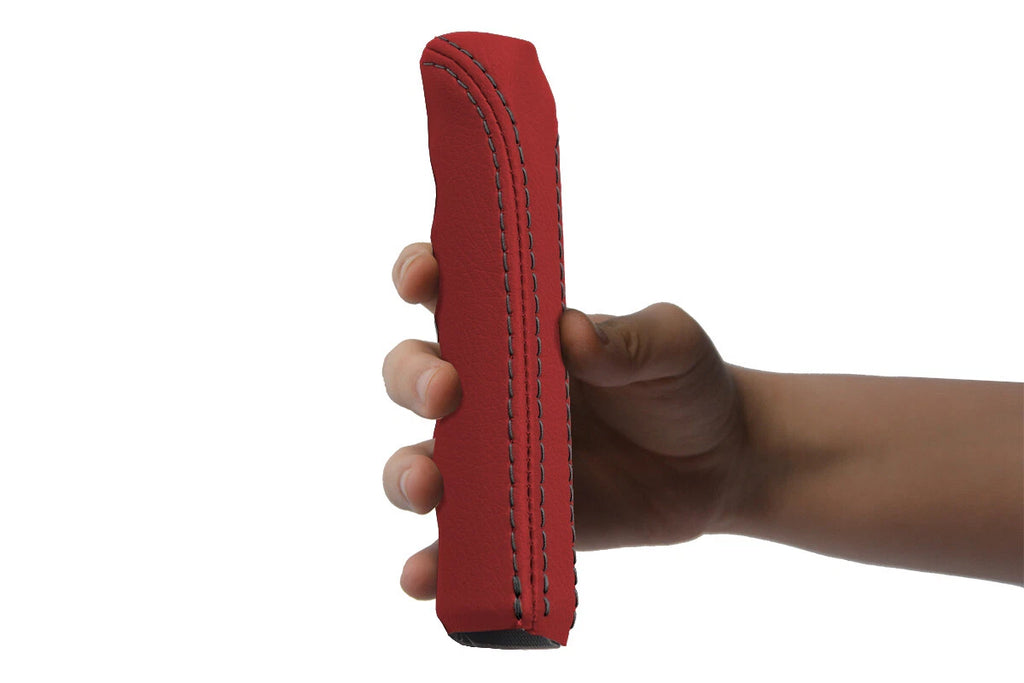 E Brake Boot Cover for BMW E30 (1984–1991) Leather Red Black Stitch